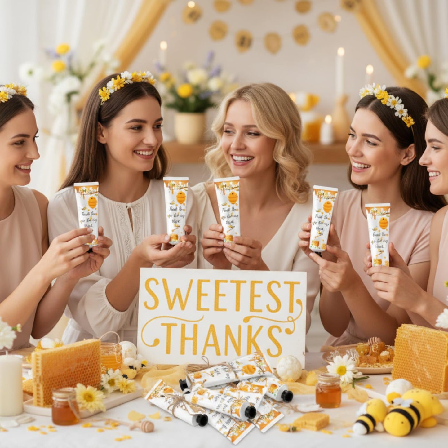 Swiffen 48 Sets Honey Baby Shower Hand Cream Gifts Bulk for Guest a Little Honey Is on The Way Mini Travel Hand Lotion for Gender Reveal Bee Themed Baby Shower Birthday Party Supplies Prizes Souvenirs