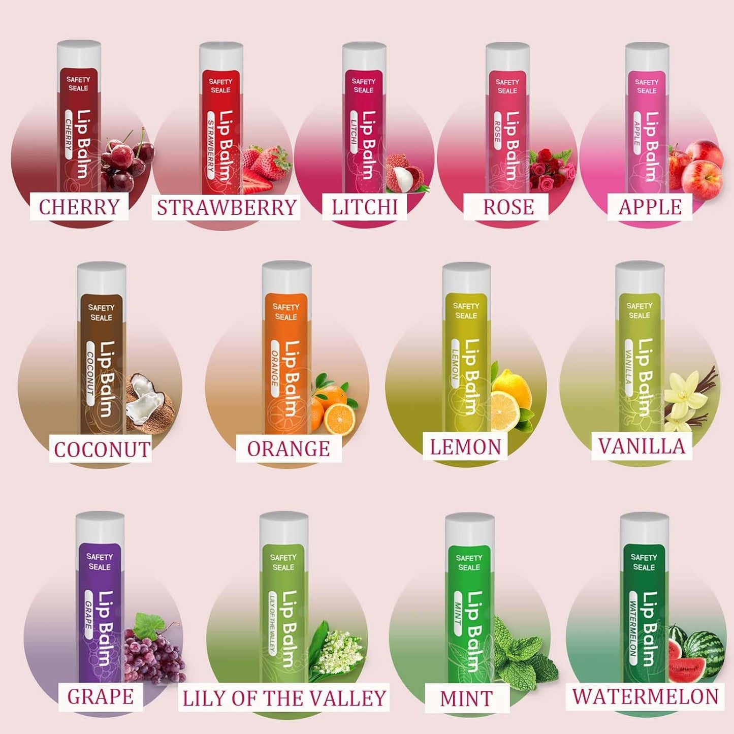 Yopela Natural Lip Balm Bulk - 130 Pack with Vitamin E & Coconut Oil | Moisturizing & Soothing 0.15 Oz