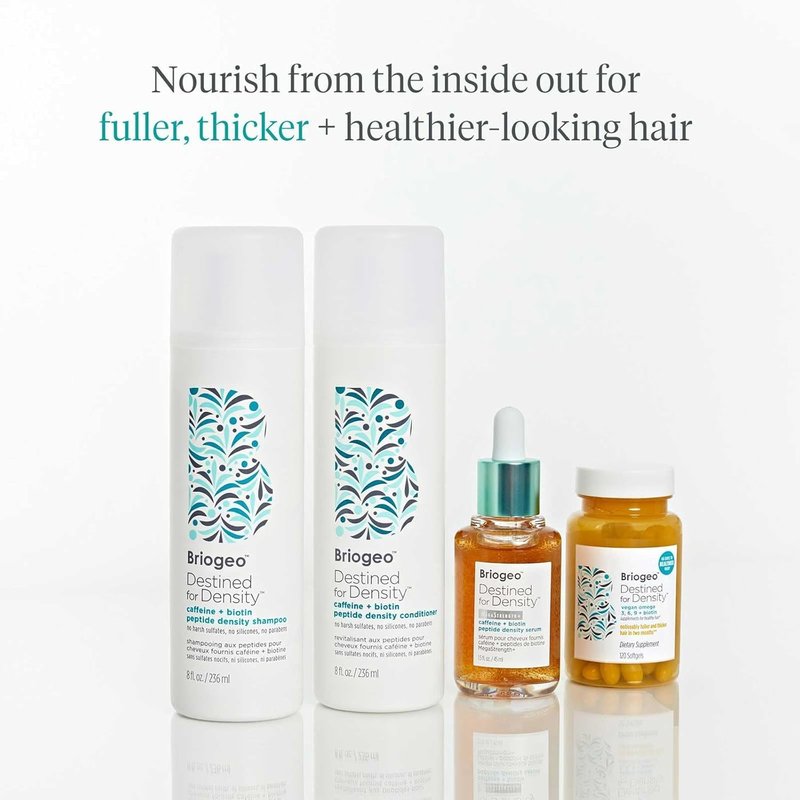 Briogeo Density Shampoo & Conditioner Duo - Caffeine & Biotin for Thicker, Voluminous Hair | Sulfate-Free, Vegan