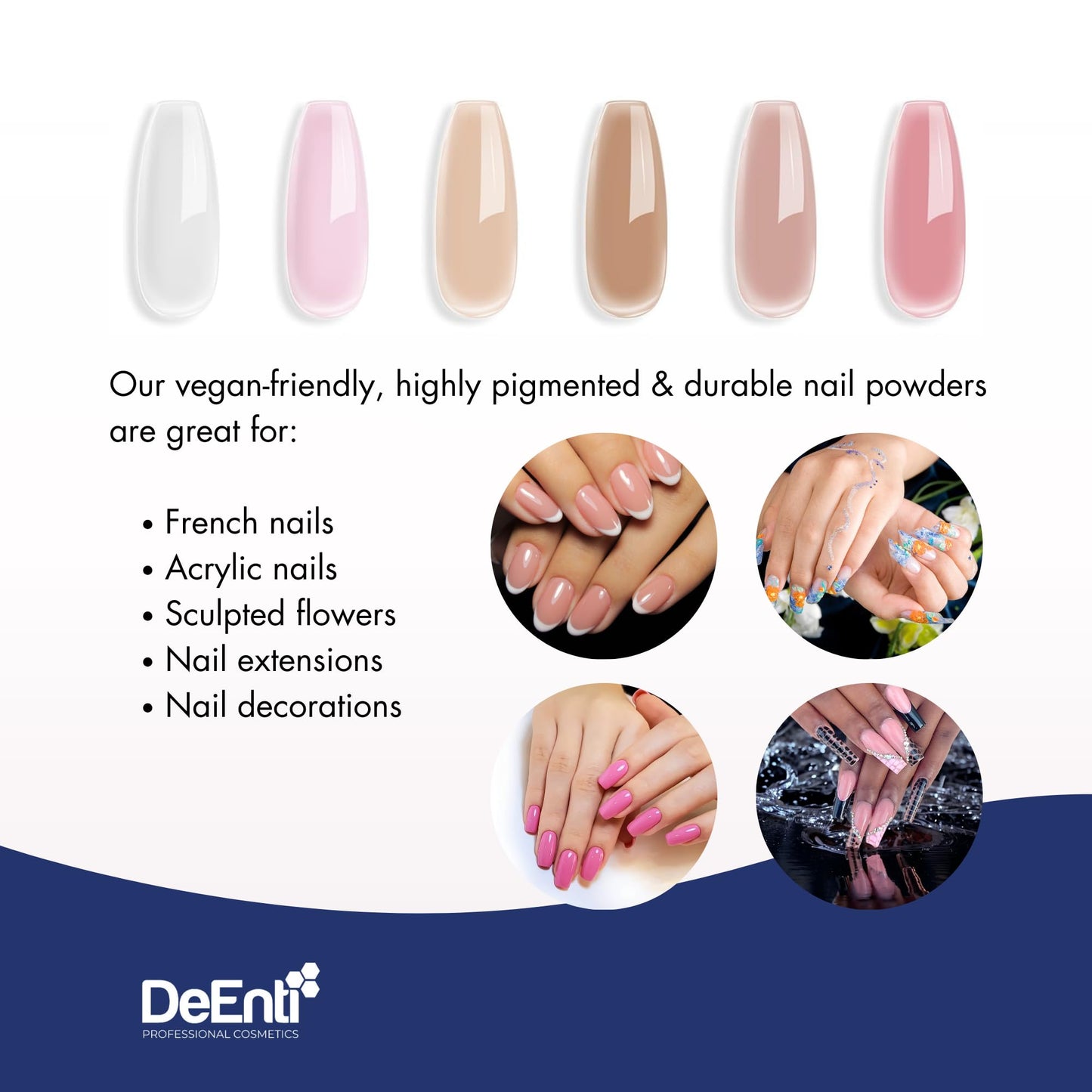 DeEnti Acrylic Nail Powder - 4oz Dark Nude|Professional Grade, Bubble-Free Acrylic Powder for Nails | Long-Lasting, Chip-Resistant Nail Acrylic Powder for Carving, Extensions & Fake Nails