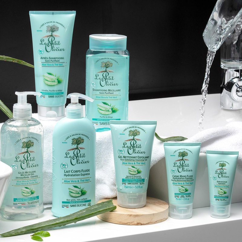 Le Petit Olivier Express Moisturizing Hand Cream - Aloe Vera And Green Tea - Express Moisturizing - No Greasy Or Sticky Feeling - Skin Is Soft And Silky - For Normal To Dry Skin - 2.5 Oz