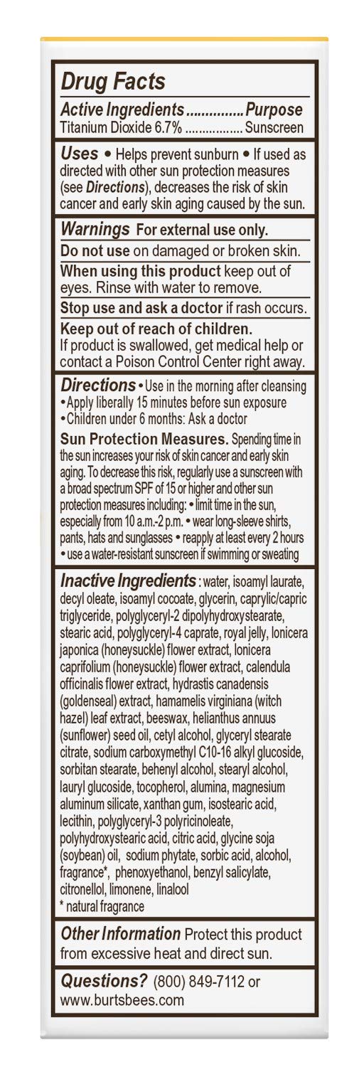 Burt's Bees Nourishment Day Lotion - SPF 15 for Normal to Combination Skin | 2 Fl Oz, Natural Formula