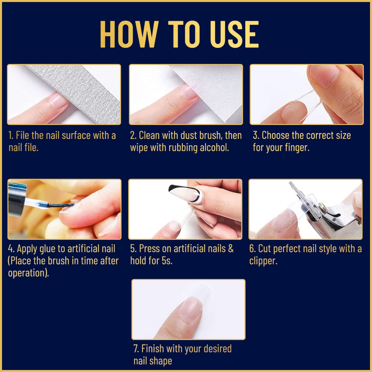 Valitic Strong Nail Glue and Strengthener for Acrylic and Press On Nails - Quick Dry Brush On Gel for Long Lasting Effect - Adhesive Nail Bond for False Nails with Tips Strengthener - 4 Pack