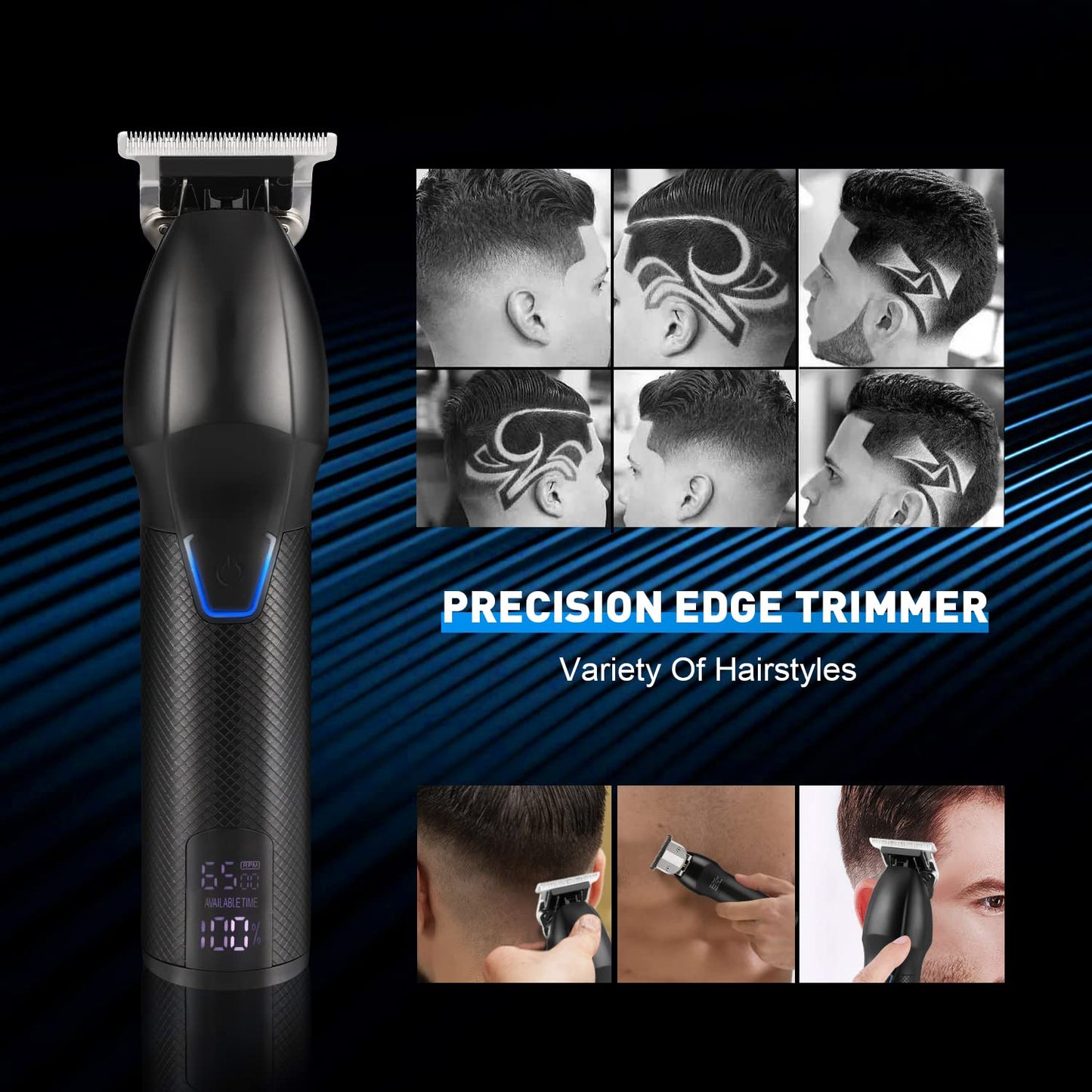 Karrte Professional Hair Clippers and Trimmer Set, 2 in 1 Hair Clippers for Men, Pro Clipper, T-Shaper Trimmer, Cordless Clippers and Grooming Set, Hair Cutting Kit for Gift