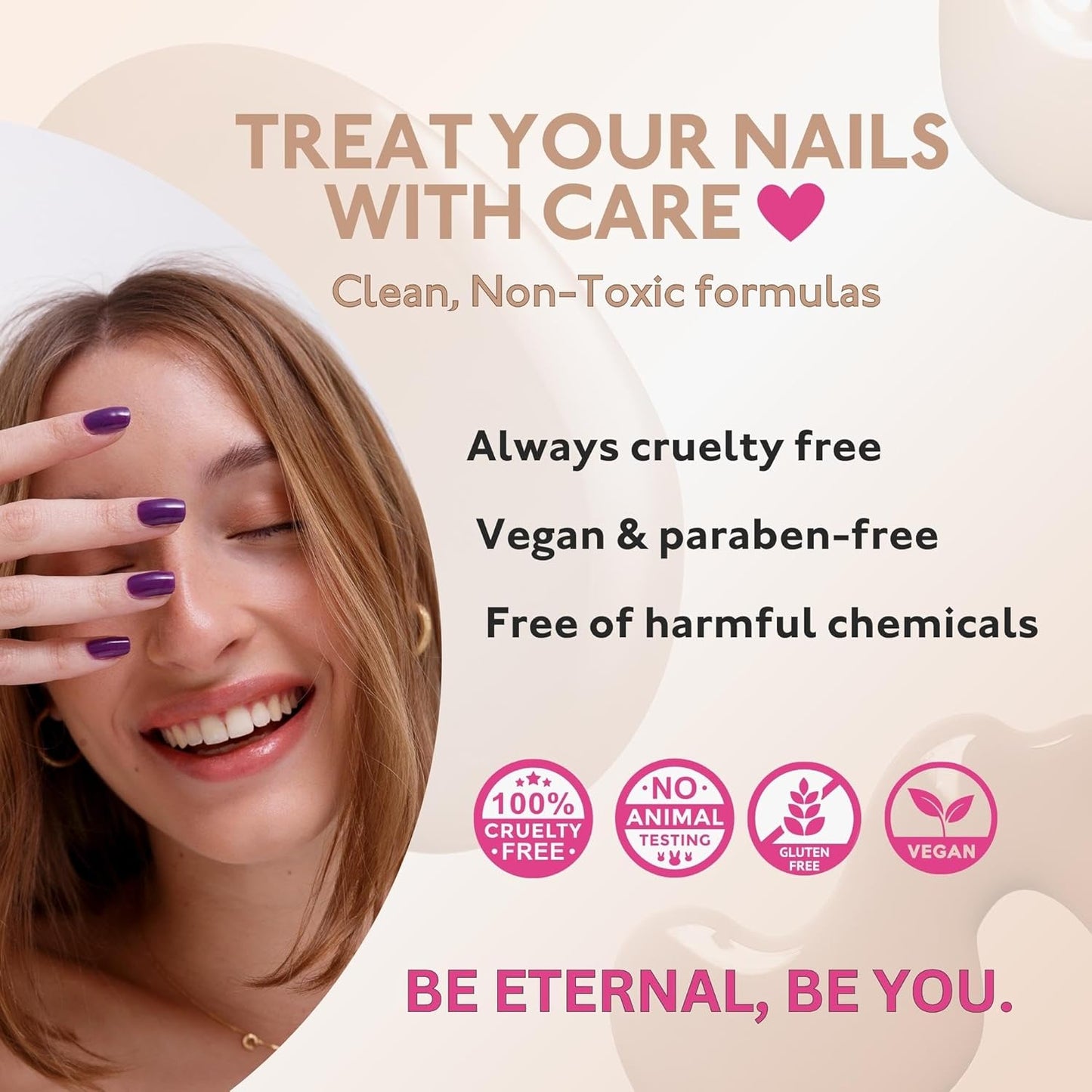 Eternal Nail Polish Set - Long Lasting Quick Dry Nail Polish Kit for DIY Manicure & Pedicure | 13.5mL, Set of 5