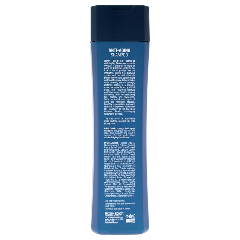 Brazilian Blowout Anti-Aging Shampoo Cleanses, Refreshes Scalp, Boosts Hair Density- Adds Moisture for All Hair Types