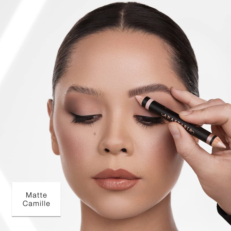Anastasia Beverly Hills Highlighting Duo Pencil - Dual-Ended Eye & Brow Brightening Pencil for Defining Arches and Illuminating Eyes - Shell/Lace