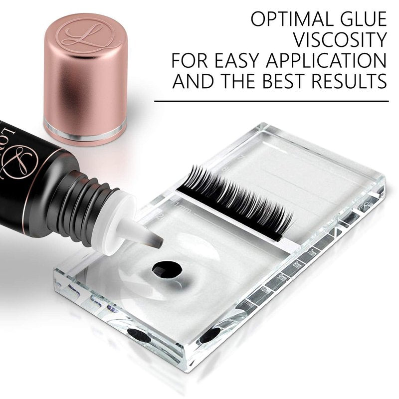 7-8 Weeks Retention/Eyelash Extension Glue Volume Advanced Ultra+ LONRIS Lash 5 ml/1-2 Sec Drying time/Maximum Bonding/Semi-Permanent Extensions Supplies/Professional Use Only Black Adhesive