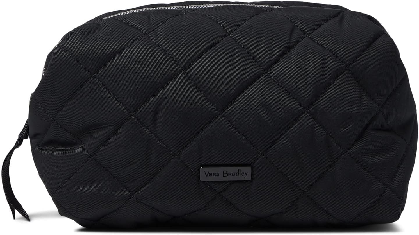 Vera Bradley Medium Cosmetic Makeup Organizer Bag - Durable Performance Twill | Stylish & Functional