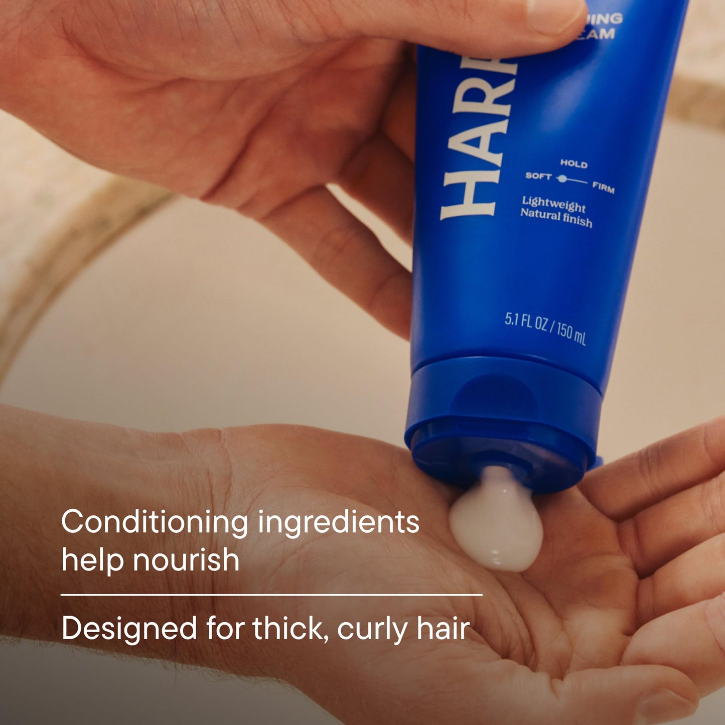 Harry's Hair Taming Cream, Lightweight Hair Styling Cream with Natural Finish, 5.1 Fl Oz, 3 Pack