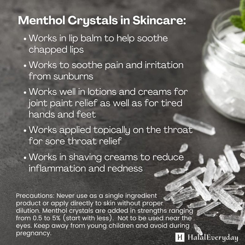 Menthol Crystals - 100% Pure Mentha Arvensis USP Food Grade