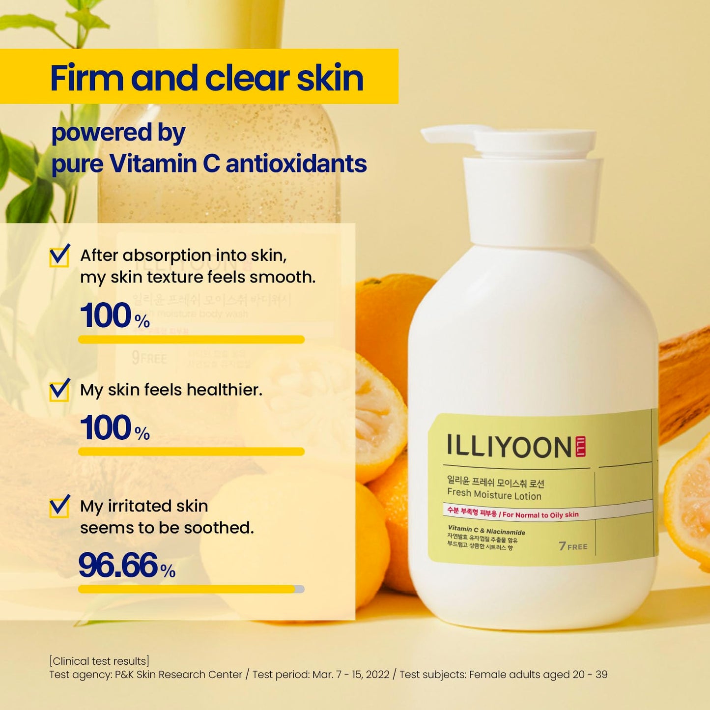 Illiyoon Fresh Moisture Lotion | High Moisturizing Effect For Damaged and Rough Skin, Fast absorbing, 24hr lasting hydration, Vitamin C, Korean Skincare, 11.83 fl.oz.