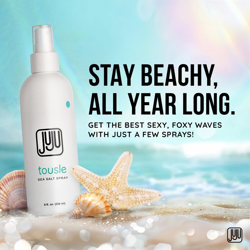 Tousle Sea Salt Spray Men & Women 8 Fl Oz Founded in California (New Clean Formula) - Natural Sea Salt Spray Hair, Hair Texturizer for Women, Fragrance-Free Texture Sprays, Surfer Texturizer for Men