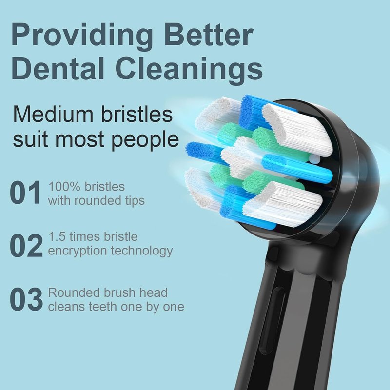 Oral-B IO Electric Toothbrush Replacement Heads - Deep Clean Brush Heads | 6 Black