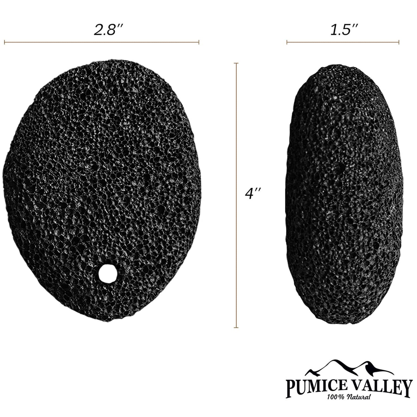 Pumice Stone for Feet - Natural Foot Scrubber for Dead Skin Callus Removal