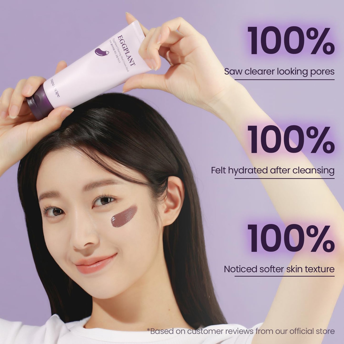 Papa Recipe Eggplant Clearing Mud Cream Mask – Bentonite & Kaolin Clay Face Mask, Deep Pore Purifying, Balancing & Hydrating Skin, Gentle Exfoliating Korean Mud Mask for Sensitive & Acne-Prone Skin