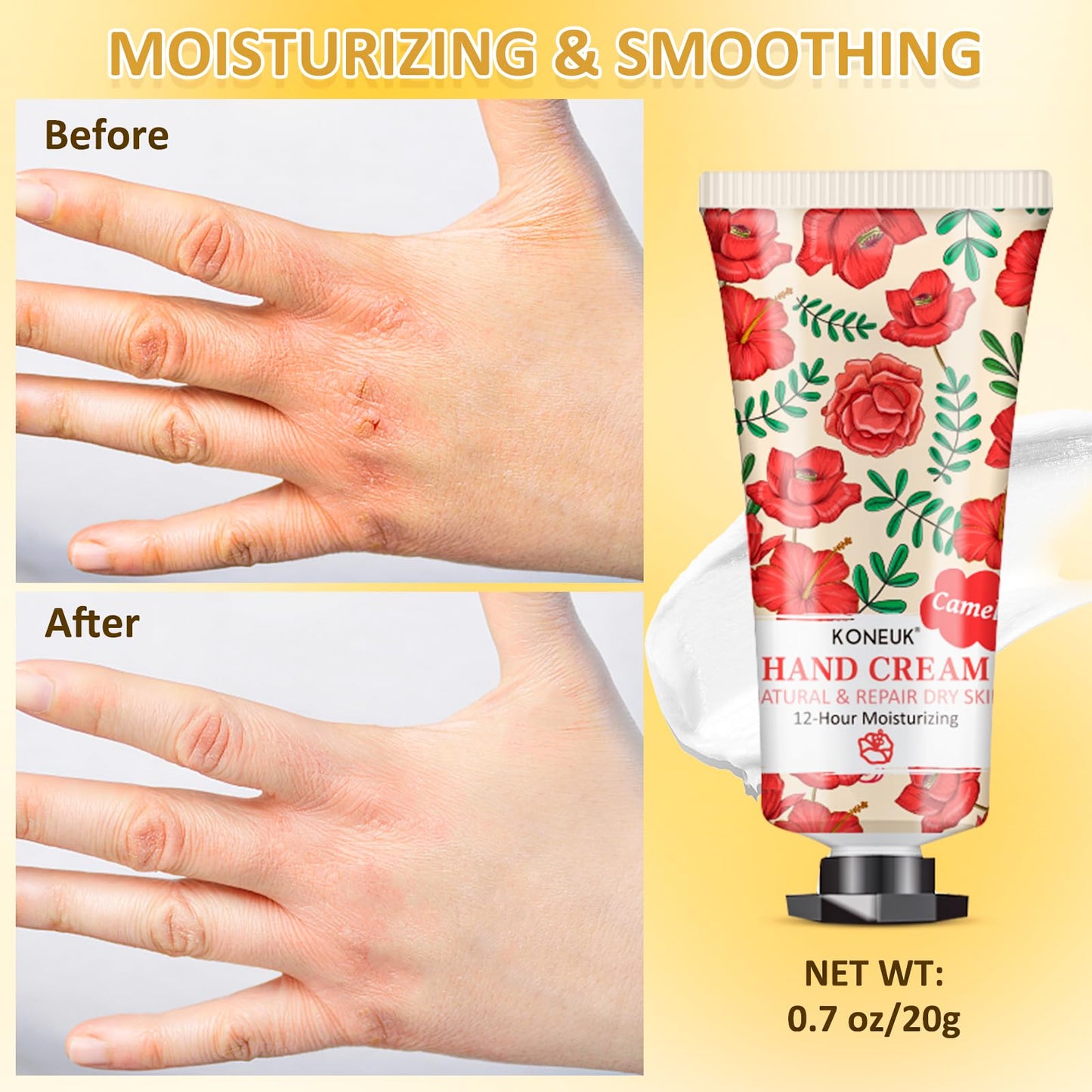 KONEUK 64 Pack Moisturizing Hand Cream Set, Bulk Gifts for Women, Hand Lotion Travel Size for Dry Cracked Hands, Mini Hand Cream for Teacher Appreciation Gifts, Wedding Favors, Thank You Gifts