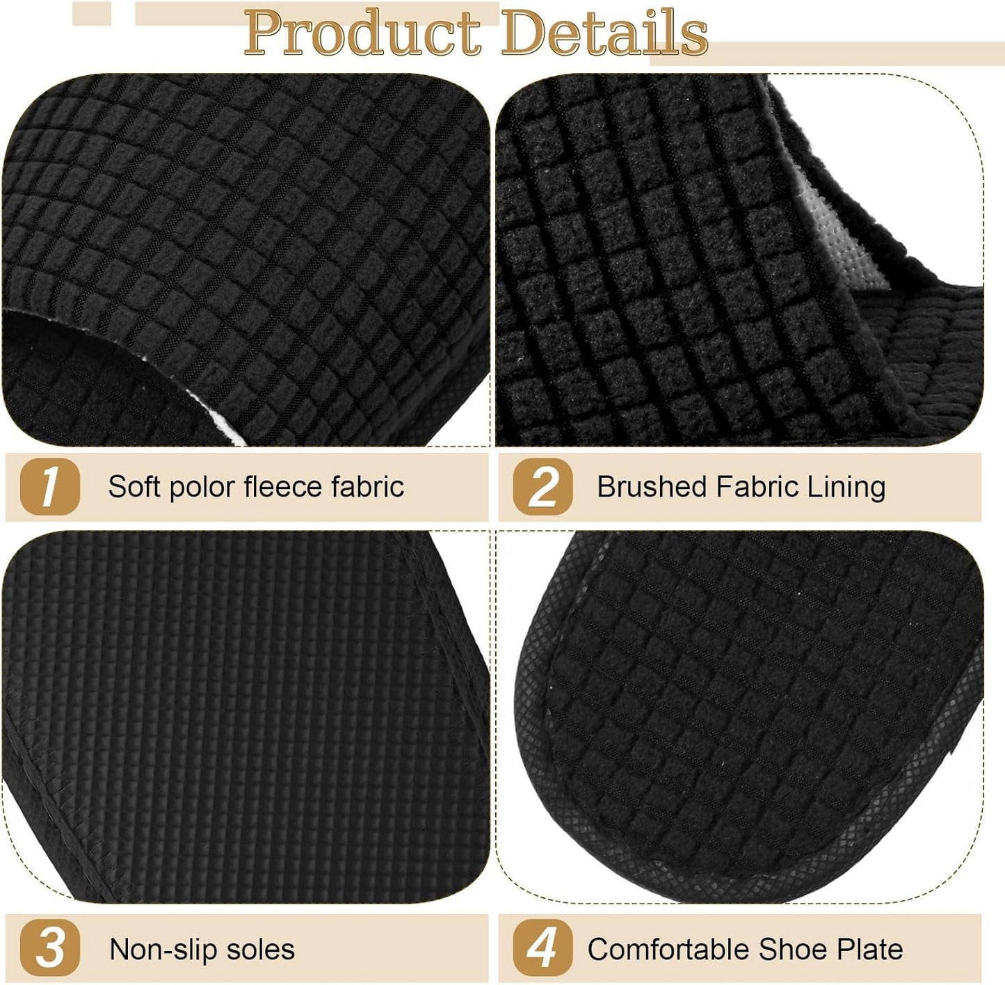 Disposable Spa Slippers - Open Toe Fleece Sandals for Guests | 12 Pairs for Hotels, Weddings & Home Use