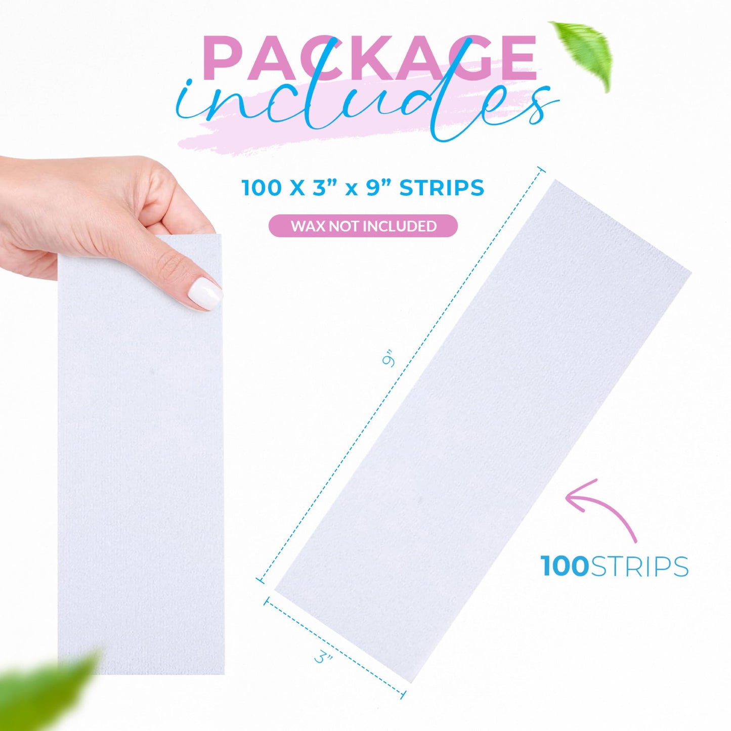 Tifara Beauty Non Woven Large 3x9 Body and Facial Wax Strips (1000)