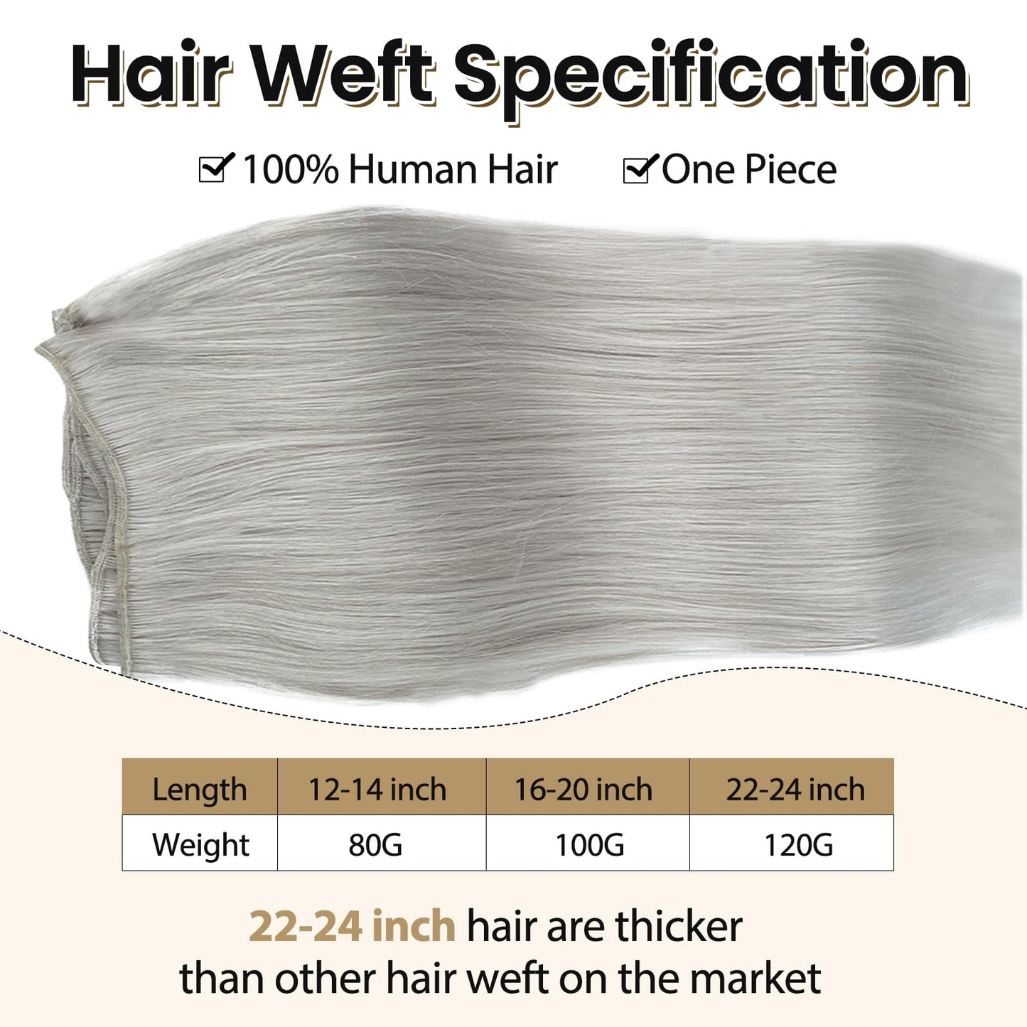 Benafee Sew in Hair Extensions Real Human Hair, Platinum Silver Natural Weft Hair Extensions Remy Hair Weave Bundles 12” 80G Human Hair Weft Extensions Sew in Weave Bundles Brazilian Hair Double Weft