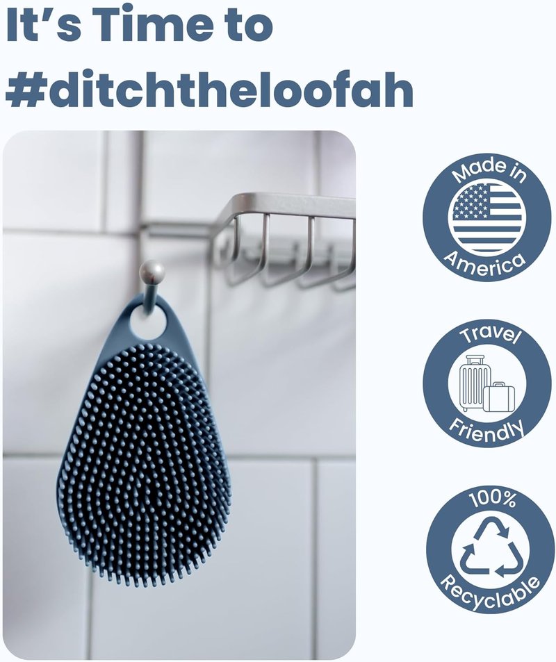 Premium Antimicrobial Scalp and Body Scrubber - Exfoliating Face & Scalp Tool | 2-Pack, Made in The USA