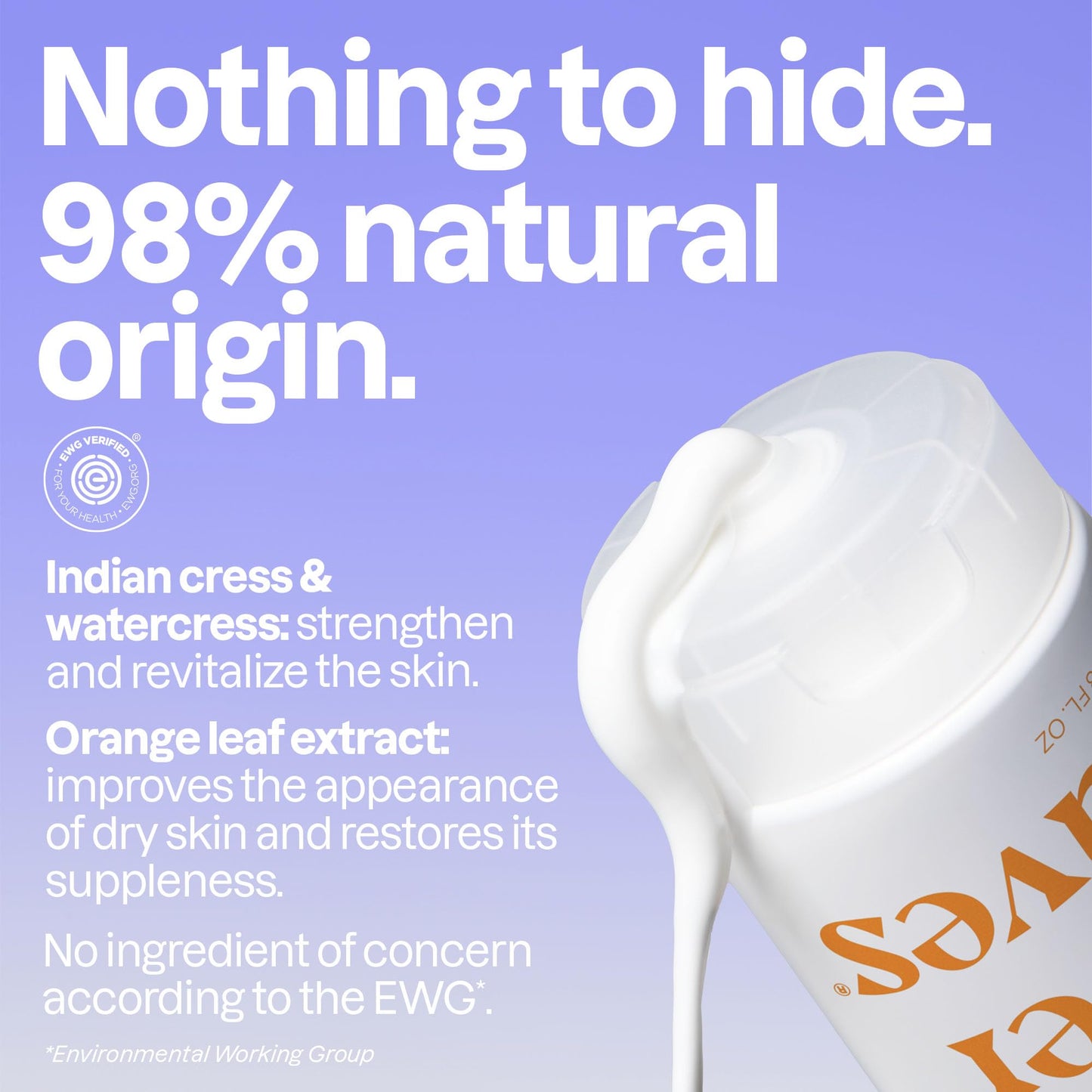 ATTITUDE Body Cream, EWG Verified, Plant- and Mineral-Based Ingredients, Vegan and Cruelty-free, Energizing, Orange Leaves, 8 Fl Oz