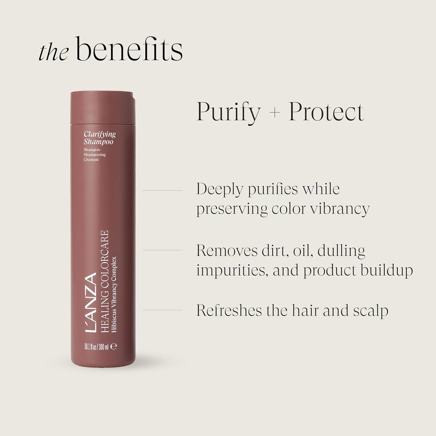 L'ANZA Healing Colorcare Shampoo - Purifying & Moisturizing Formula for Softness & Shine | Sulfate-Free