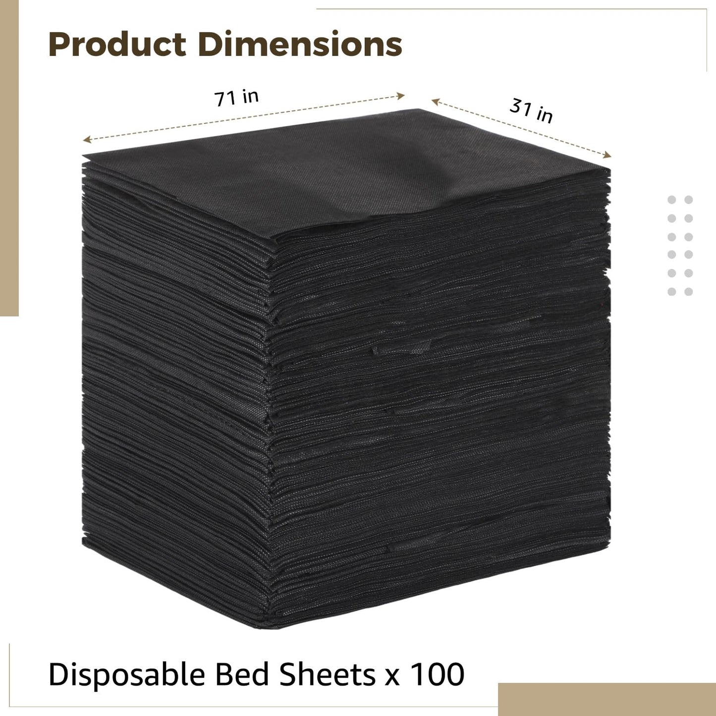 100 PCS Disposable Bed Sheets for Massage Table, 31" x 71" in Non-Woven Massage Table Cover, Disposable Bed Sheets for Spa Beds, Estheticians, Hotels, and Beauty Salons（Blue）