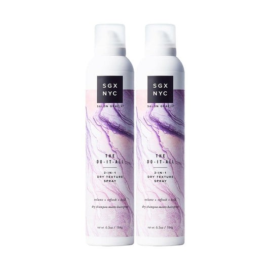 SGX NYC The Do It All 3-in-1 Dry Texture Spray - Versatile Dry Shampoo and Texture Spray for Refreshed Hair - Volumizing Hair Products - 2 pc