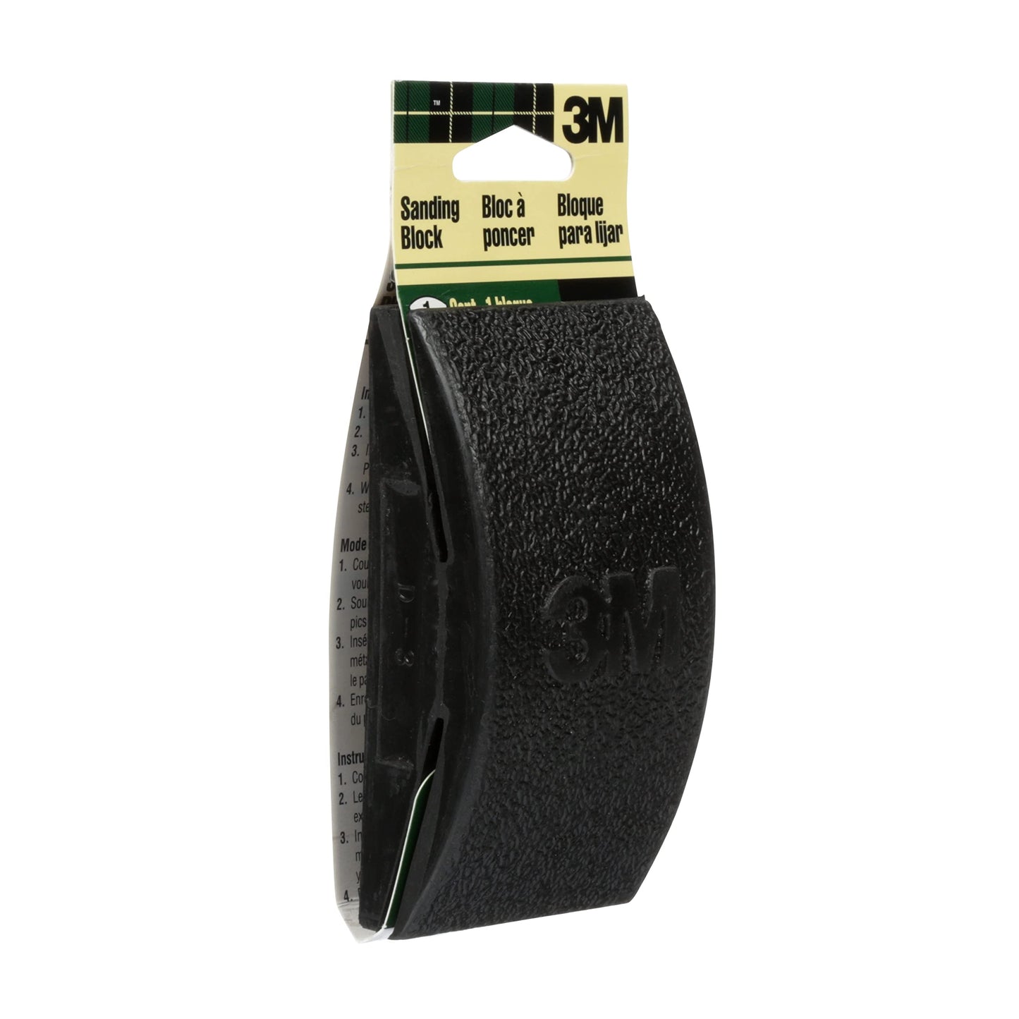 3M Rubber Sanding Block, 2 5/8 in x 4 3/4 in x 1 1/4 in