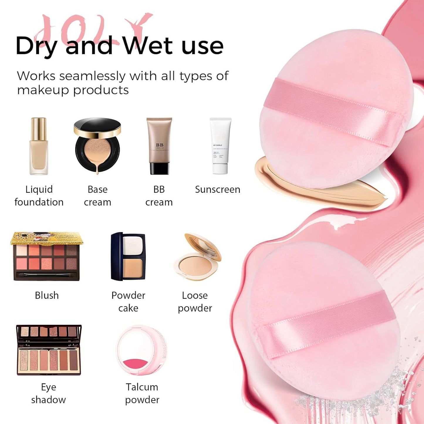 HGHDBT 46Pcs Pink Makeup Brushes Set Professional Makeup Kit Multi-functional Makeup Tool Set with Facial Makeup Accessories, Foundation Makeup Brush Kit Eye and Face Make up Brushes & Tools