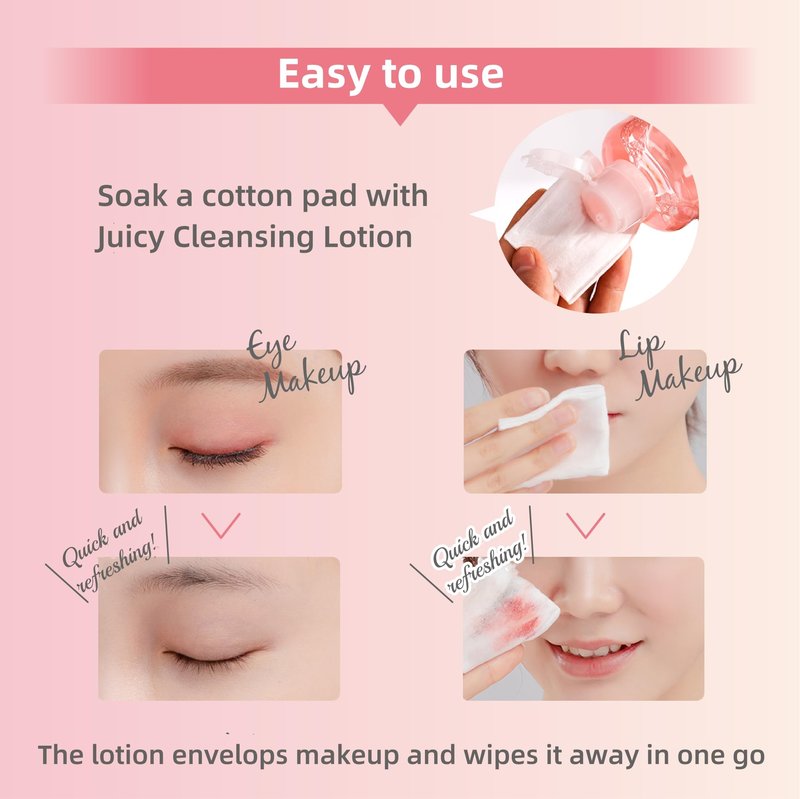 HANAJIRUSHI Cleansing Lotion | PeachScent | Sensitive Skin | Water Cleansing | Makeup Remover | Eye Makeup Remover | Made in Japan (12.8 fl oz)