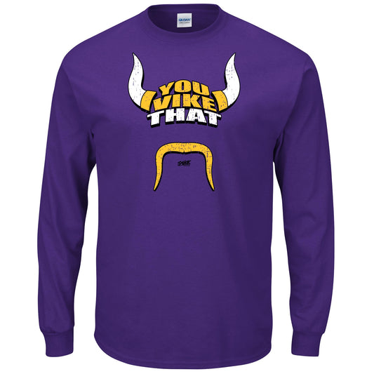 Smack Apparel You Vike That? T-Shirt for Minnesota Football Fans (SM-5XL) (Purple Long Sleeve, 4X-Large)