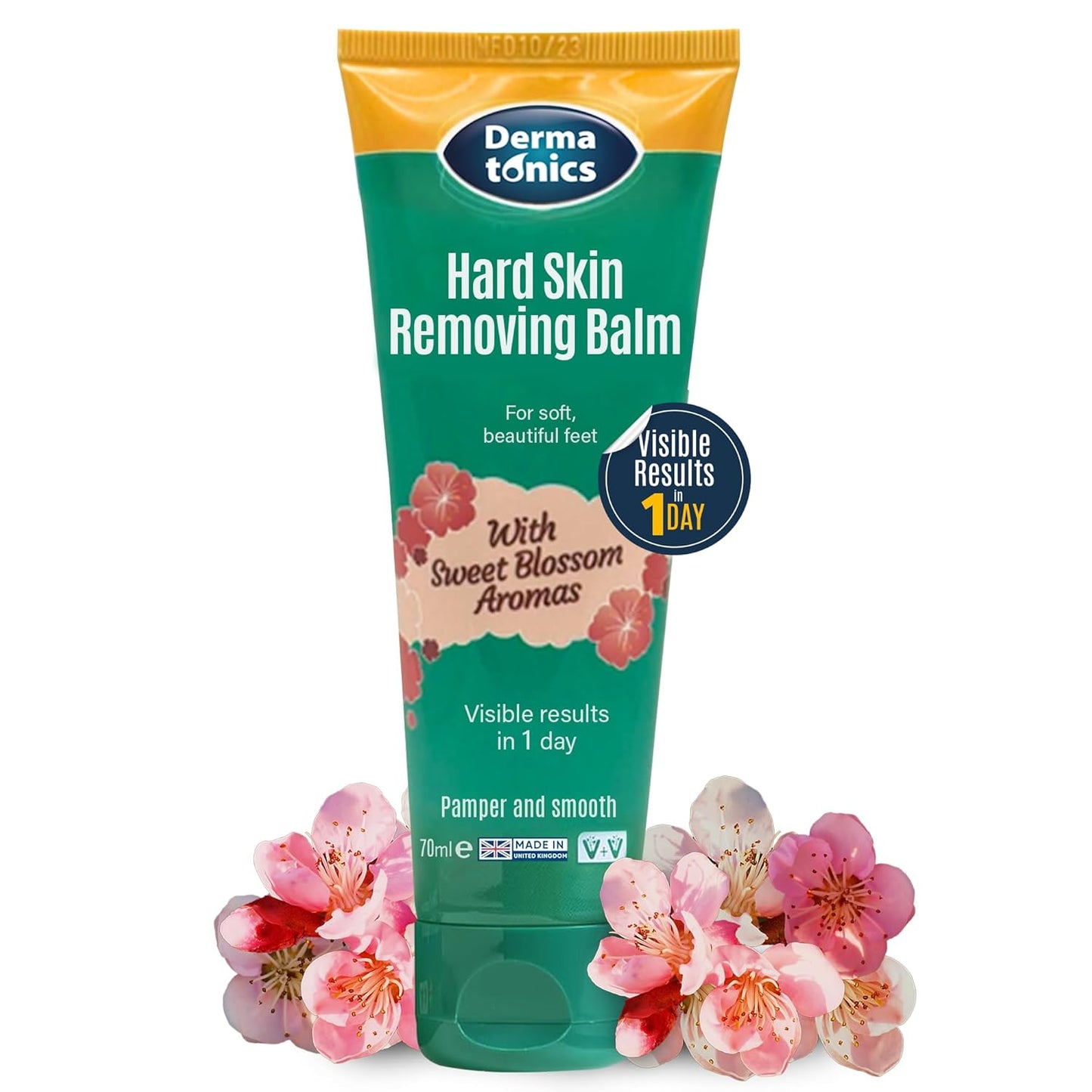 Dermatonics Hard Skin & Callus Removing Balm | 10% Urea & Sakura Blossom - Moisturizing Formula for Feet, Hands & Elbows - 2.37 fl oz Tube