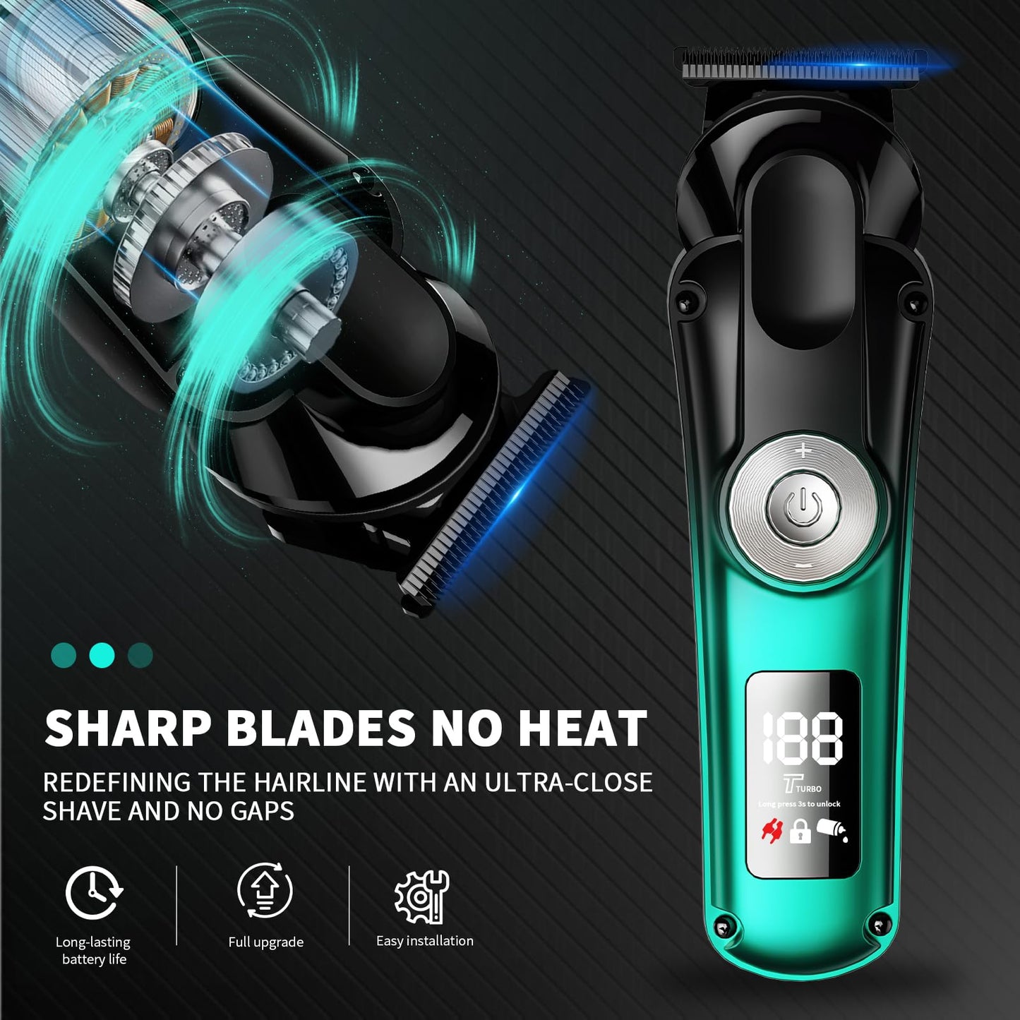 BILLAR 6 in 1 Professional Mens Grooming Kit for Mustache,Body, 17 Piece All-in-One Mens Grooming Kit and Hair Clipper, Nose, Ear,Body and Face, Electric Razor with Type-C Recharge Dock
