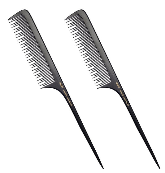 PERFEHAIR Teasing Comb for Fine Hair-Pack of 2, Anti-static Bakelite Tease Rat Tail Combs Tool for Back Combing, Parting, Root Teasing, Adding Volume