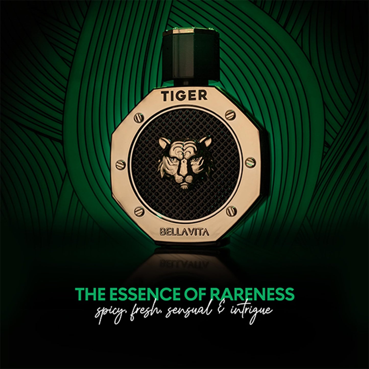 BellaVita Luxury TIGER Perfume for Men (3.38 Fl.oz) | Amber OUD, Patchouli, Bergamot, Lavender & Agarwood | Premium Lasting Men's Fragrances | Eau de Parfum gift for Men | Woody & Smooth Mens Purfume
