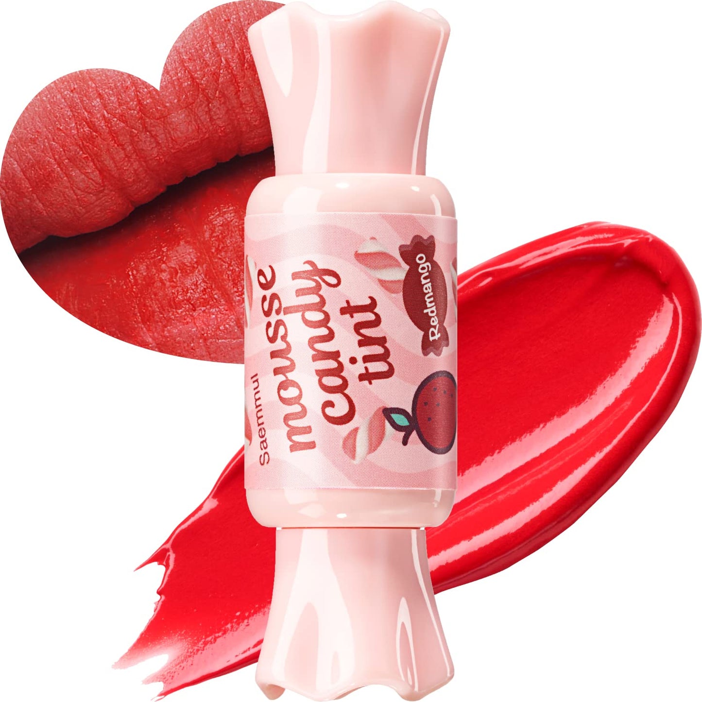 THESAEM Saemmul Mousse Candy Tint #6 Chaitea Mousse - High Pigment Matte Finish Long Lasting Lip Stain with Honey Extracts to Hydrate Lips - Weightless & Smudge-Proof, 0.3 fl.oz.