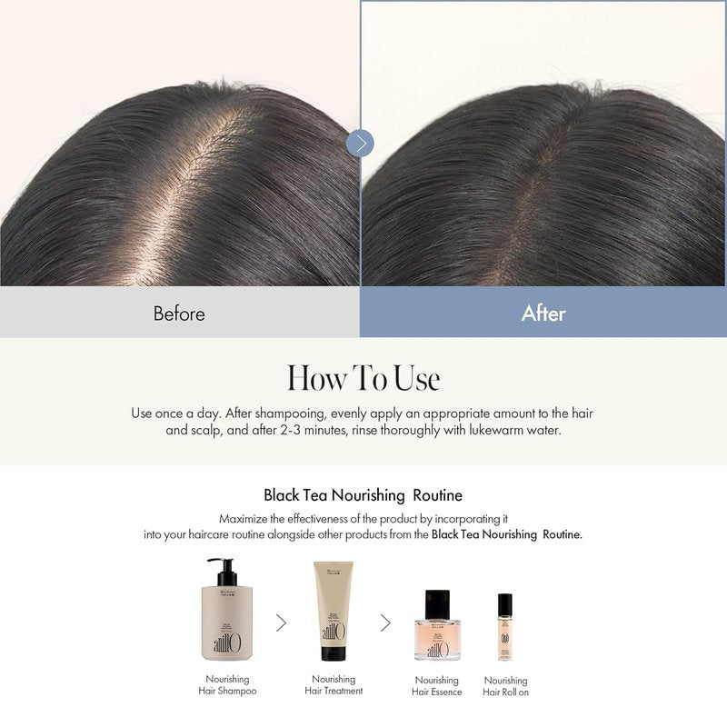 Vegan Hair Mask - Nourishing Black Tea Treatment for Scalp Health | Strengthens Barrier, Paraben & Silicone Free (5.07 fl. oz)