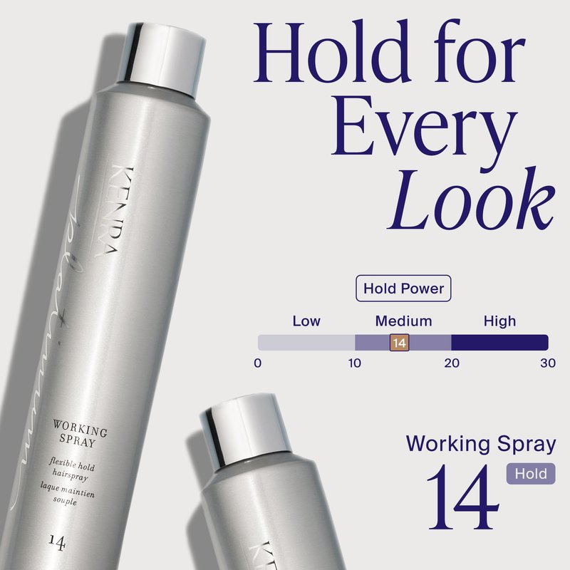 Kenra Professional Platinum Working Spray 14 80% | Flexible Hold Hairspray | Fast-Drying, Non-Sticky | Creates Volume & Texture | Leaves Hair With Frizz-Free Shine | All Hair Types | 10 oz