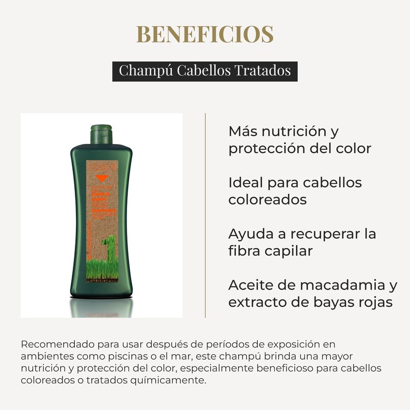 Salerm Biokera Natura Shampoo for Treated Hair, 1000 Milliliter