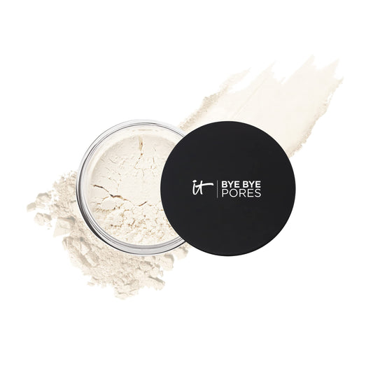 IT Cosmetics Bye Bye Pores – Poreless Finish Loose Setting Powder Makeup – Translucent Blurring Face Powder for All Skin Tones – with Peptides, Silk, Collagen & Antioxidants – 0.23 oz