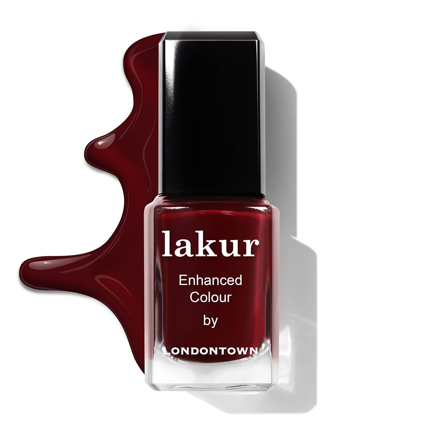 LONDONTOWN Lakur Nail Polish – Red, Lady Luck, 0.4 Fl Oz, Long-Lasting, Streak-Free, Chip-Resistant | 21+ Free Non-Toxic Vegan Nail Color, Strengthens & Hydrates Nails