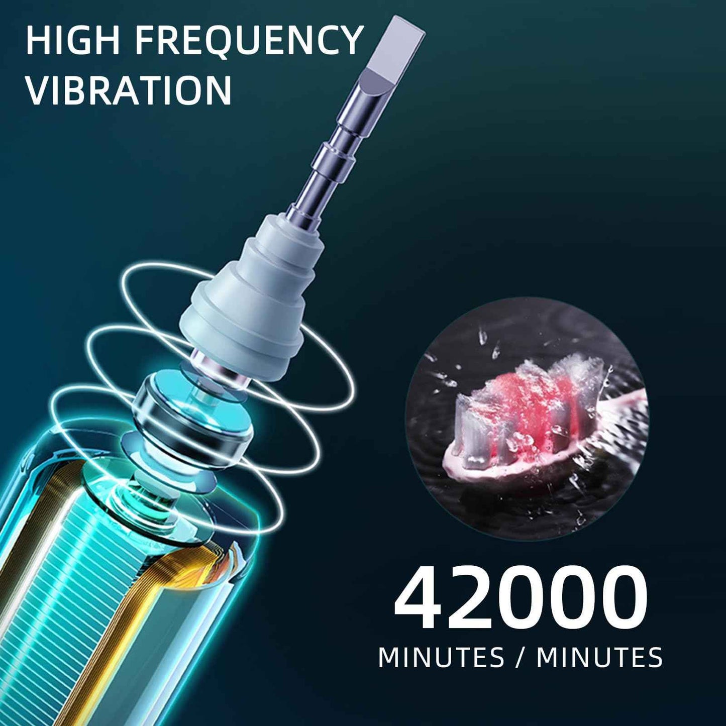 Lumivoid Sonic Electric Toothbrush with 10 Brush Heads for Adults and Children, Up to 30 Days on a Single Charge, 5 Modes, Built-in 2-Minute Smart Timer, IPX8 Waterproof Electric Toothbrush (Black)