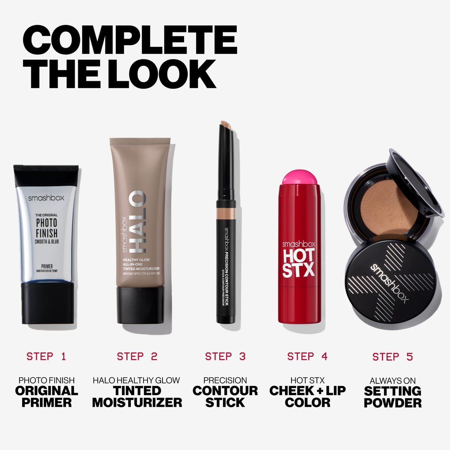 Smashbox Halo Healthy Glow Tinted Moisturizer with SPF 25 | 24-Hour Hydrating Skin Tint with Buildable Coverage and Dewy Finish | Hyaluronic Acid & Niacinamide for Face, Dark Neutral, 0.41 Fl Oz