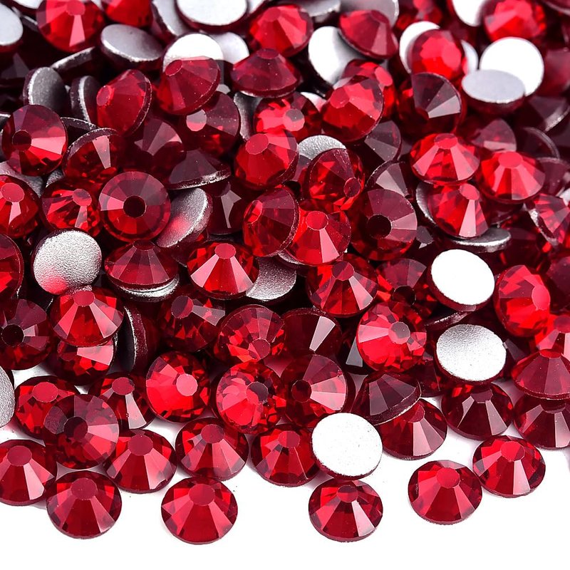 Blinginbox Flatback Rhinestones Bulk,14400pcs Crystal Round Loose Gemstones Glass Rhinestones for Crafts Makeup Nail Art Clothes Shoes DIY Decorations(SS16,3.8-4.0mm,Dark siam)