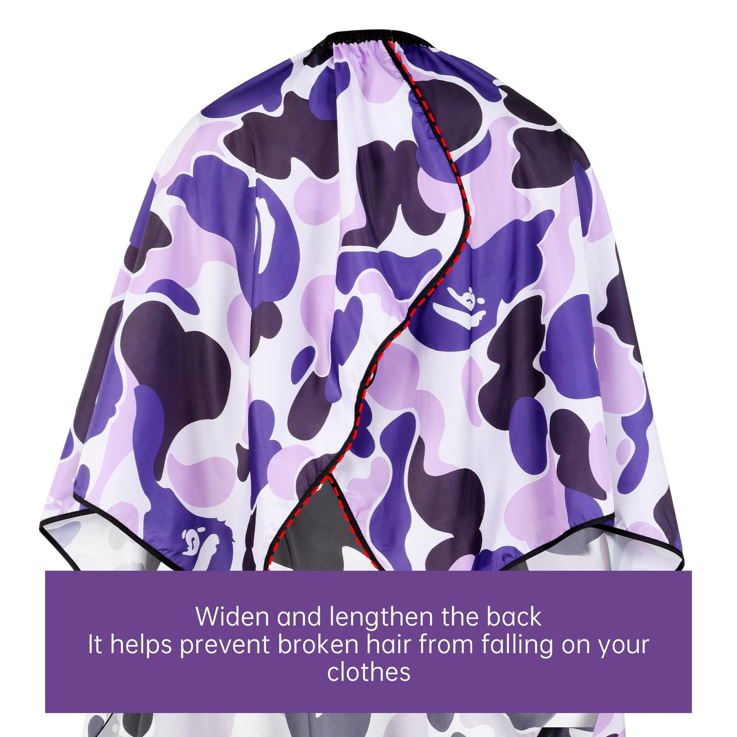 FaHaner Professional Hair Cutting Cape Waterproof Barber Cape for Men Polyester Hair Styling Cape with Elastic Neckline Adjustable Closure Salon Haircut Capes for Home Salon and Barbershop