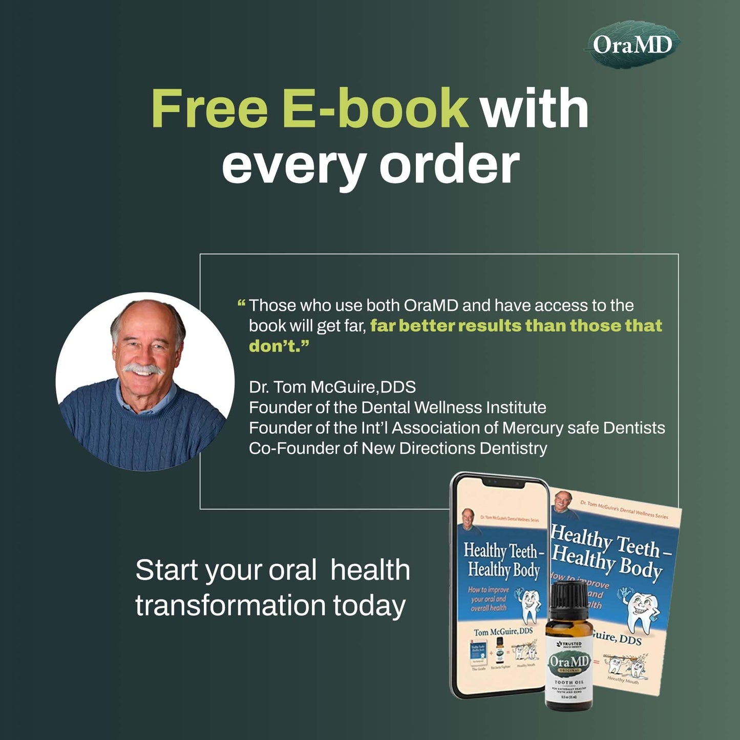 OraMD 4-in-1 Original Strength Tooth Oil- Clinically Tested Gum Disease Treatment, Gingivitis Treatment, Periodontal Disease Treatment, Sensitive Teeth and Gums - All-Natural Solution (1-Pack)