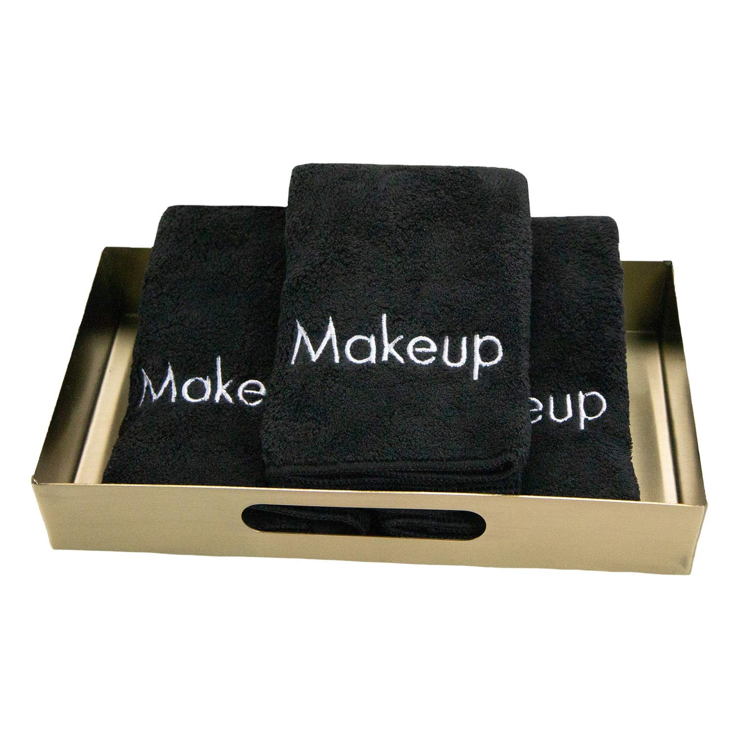 Arkwright Makeup Remover Cloths 6 Pack - Microfiber Coral Fleece Face Towels, Ultra Soft Reusable Washcloths, Gentle Facial Cleansing for Waterproof Makeup, 13 x 13, Black
