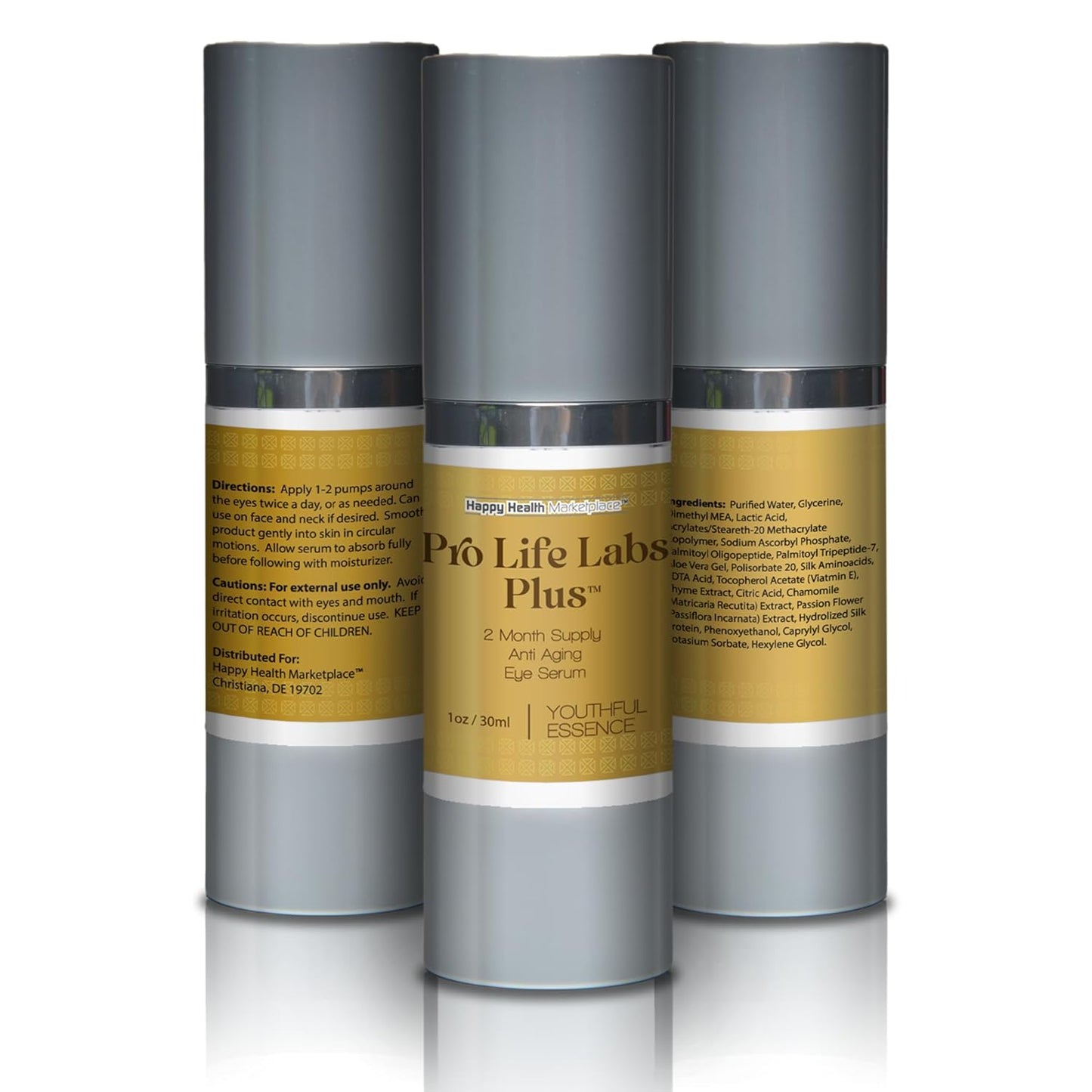 Pro Life Labs Plus Eye Cream - Anti-Aging & Anti-Wrinkle Formula | 2-Month Supply for Rejuvenated Skin
